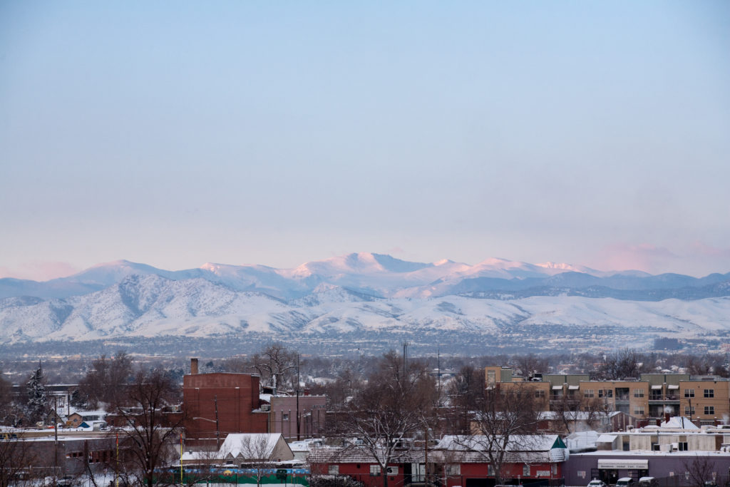 Mount Evans sunrise - January 10, 2011