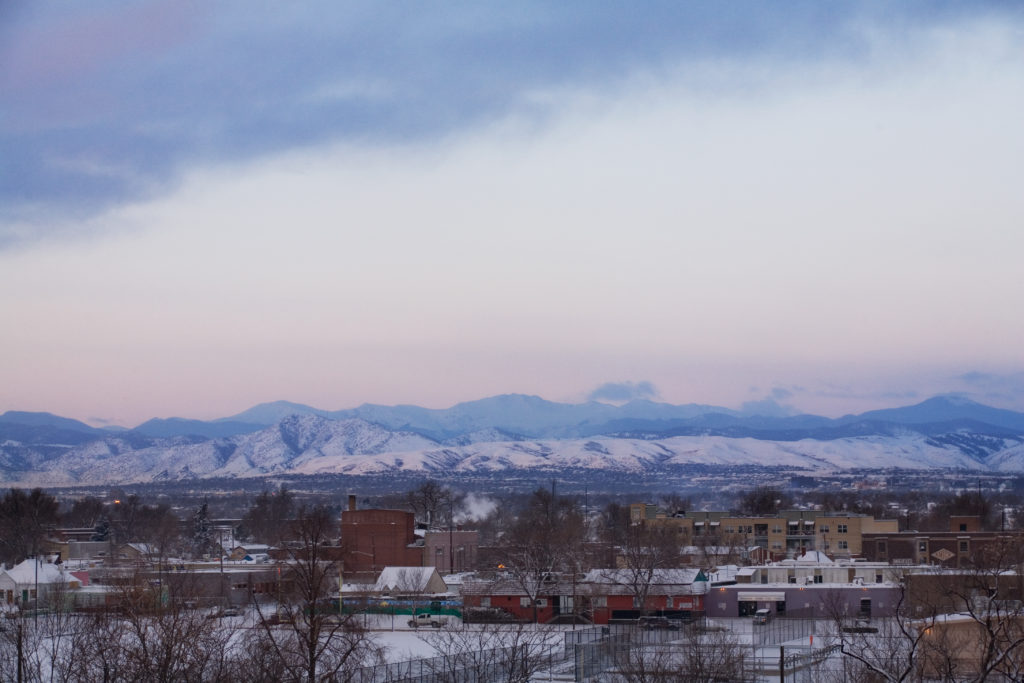 Mount Evans sunrise - January 10, 2011