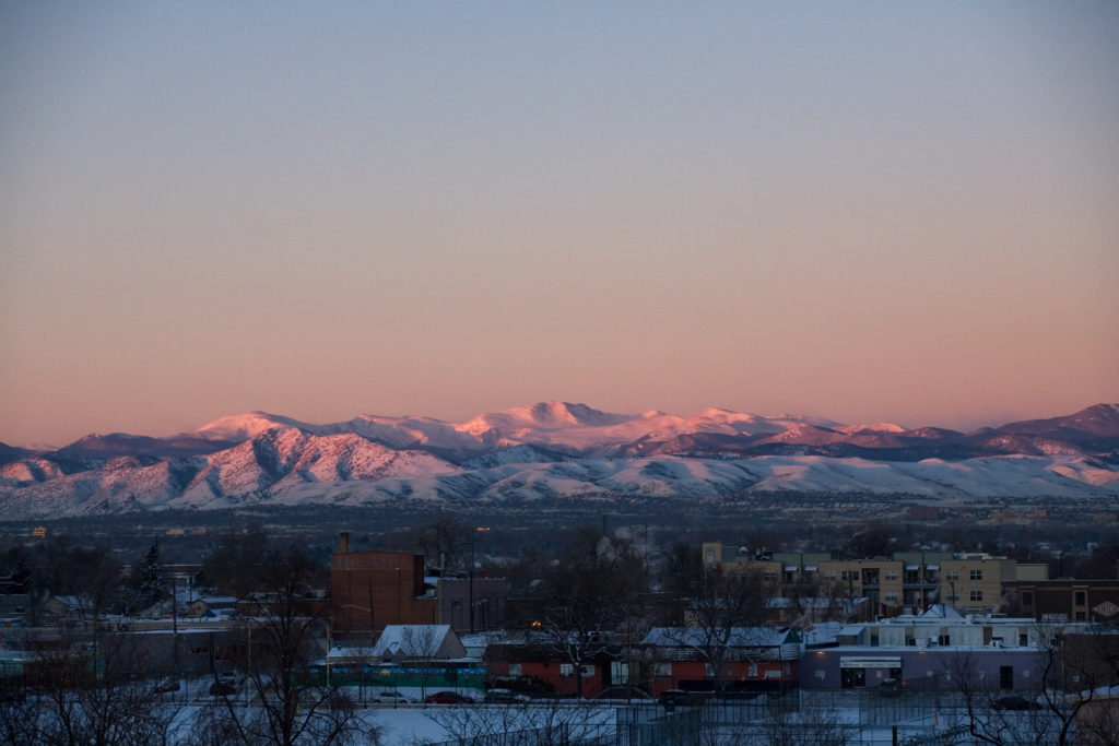 Mount Evans sunrise - January 11, 2011