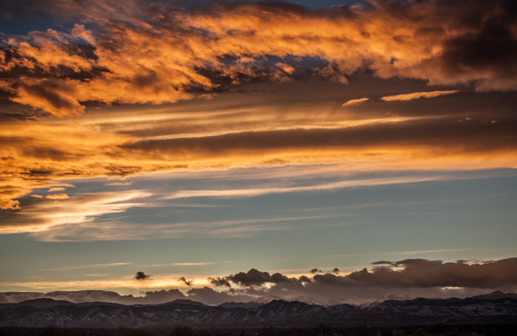 Mount Evans sunset - January 16, 2011