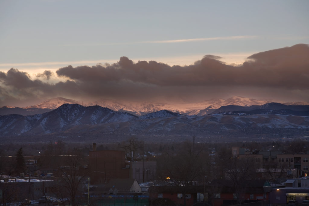 Mount Evans sunset - January 16, 2011