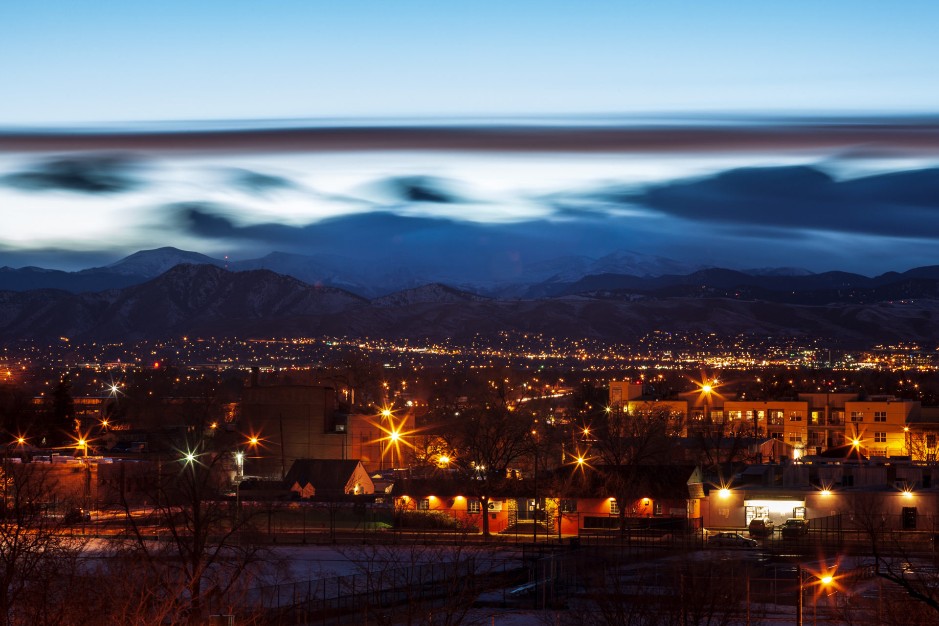 Mount Evans sunset - January 16, 2011