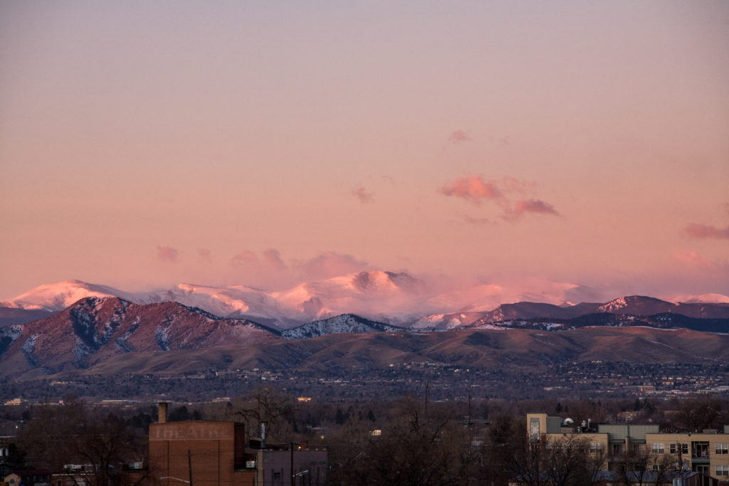 Mount Evans sunrise - January 18, 2011