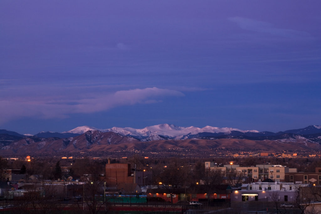 Mount Evans sunrise - January 25, 2011