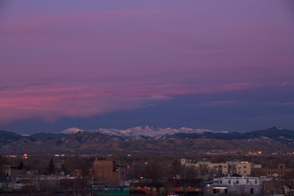 Mount Evans sunrise - January 25, 2011