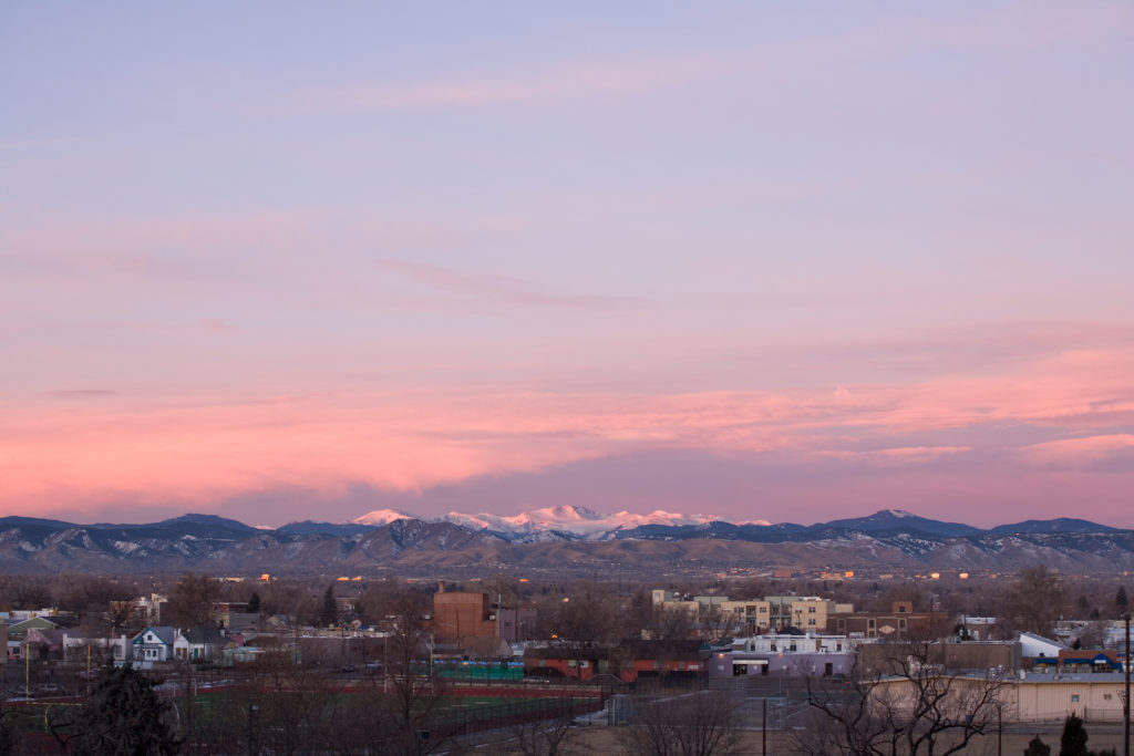 Mount Evans sunrise - January 25, 2011