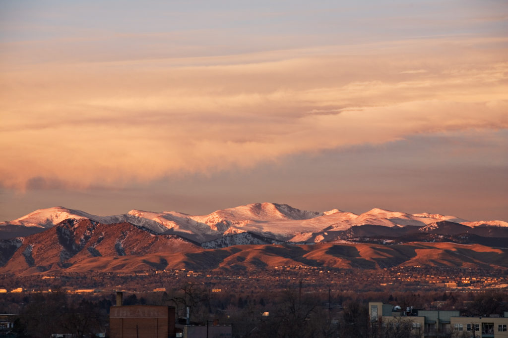 Mount Evans sunrise - January 25, 2011
