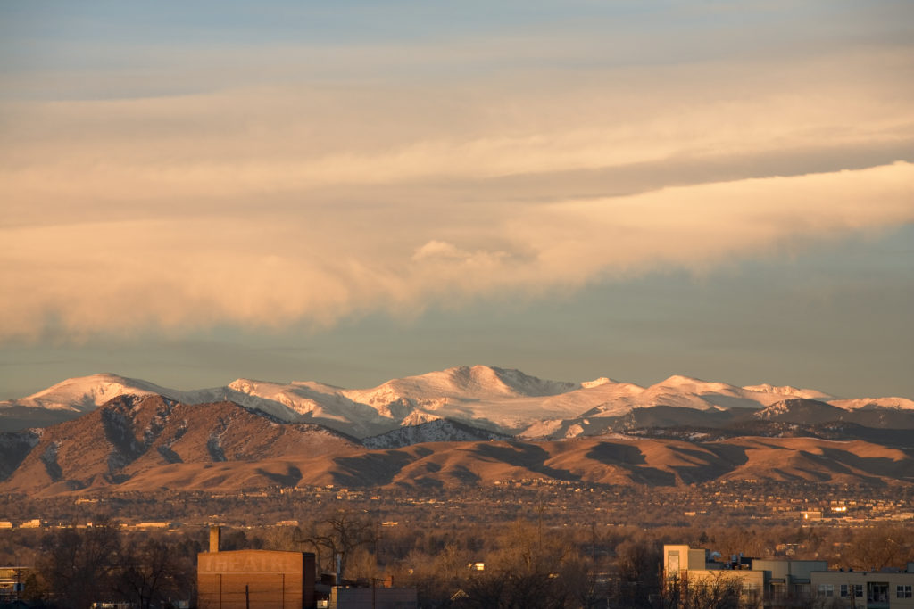 Mount Evans sunrise - January 25, 2011