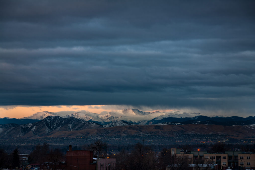 Mount Evans sunrise - January 26, 2011