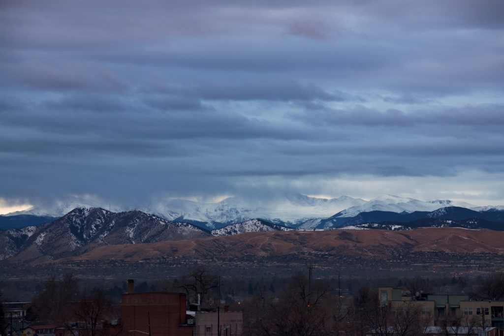 Mount Evans sunrise - January 26, 2011
