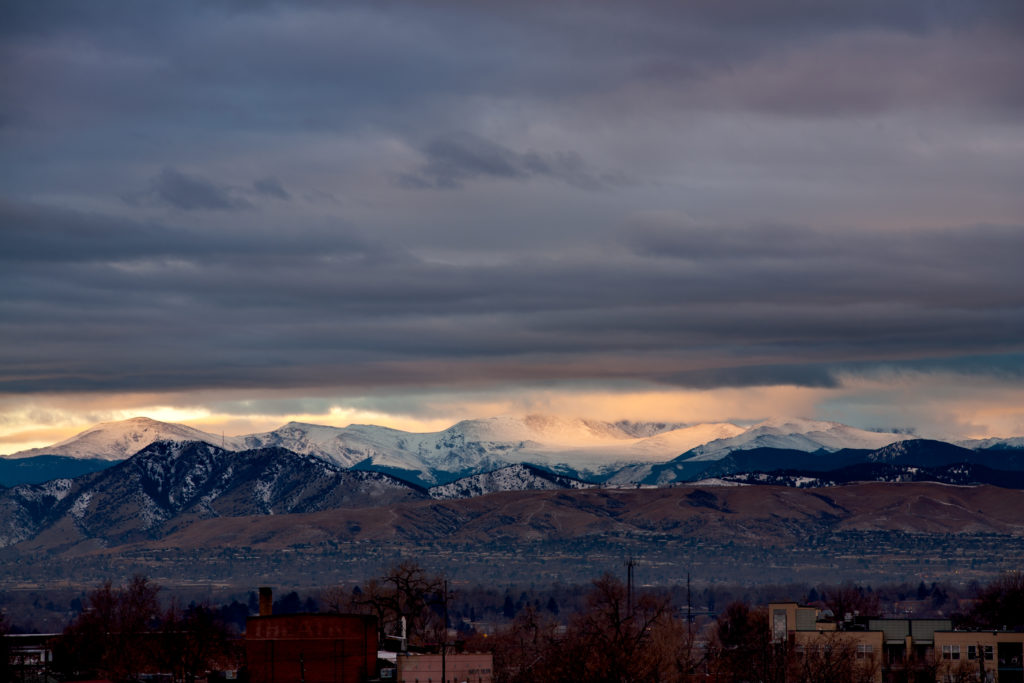 Mount Evans sunrise - January 26, 2011