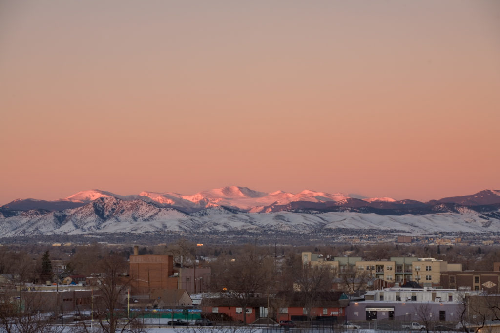 Mount Evans sunrise - February 13, 2011