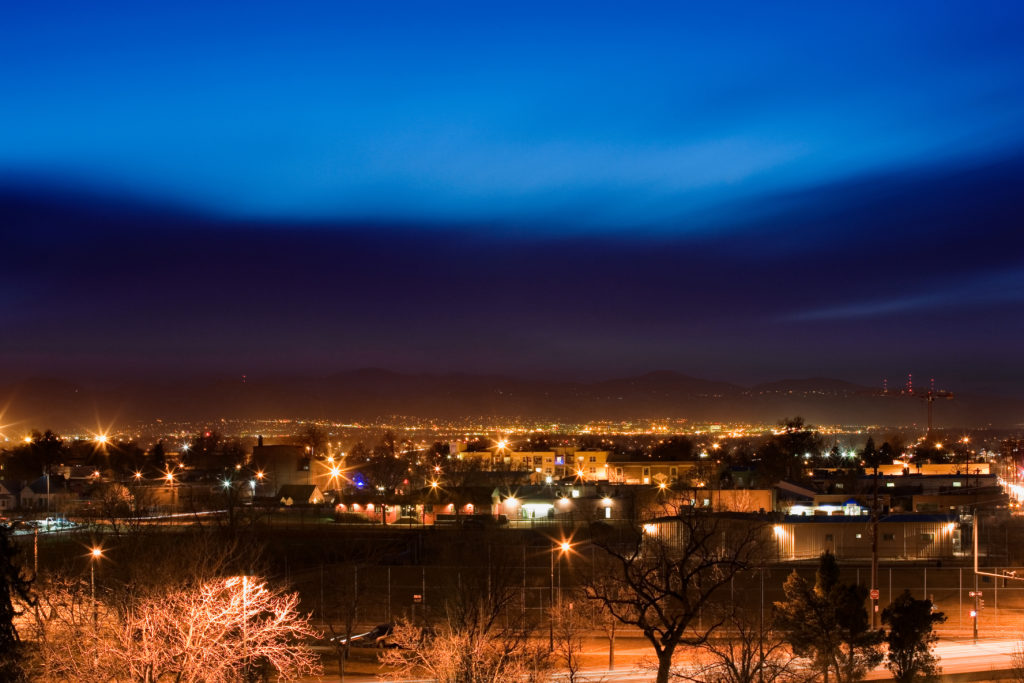 Mount Evans at night - February 18, 2011