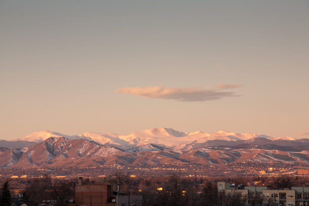 Mount Evans sunrise - February 19, 2011