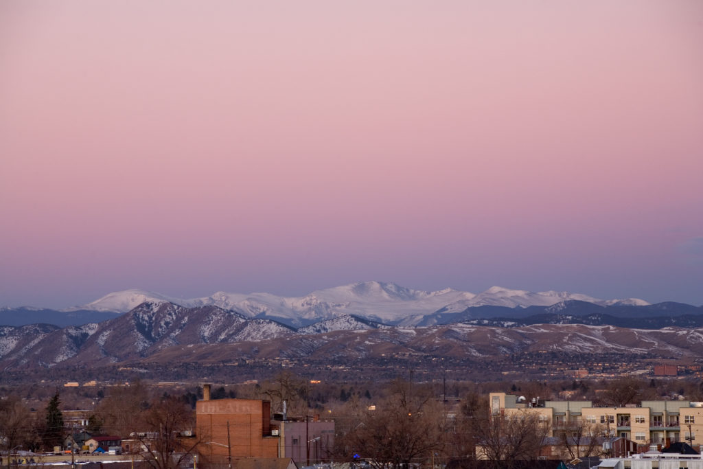 Mount Evans sunrise - February 19, 2011