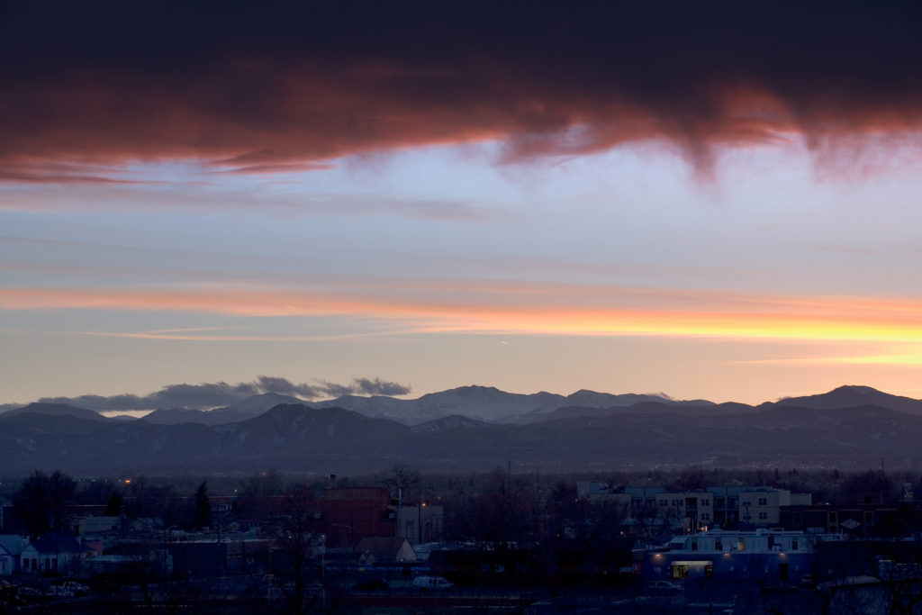 Mount Evans sunset - March 9, 2011
