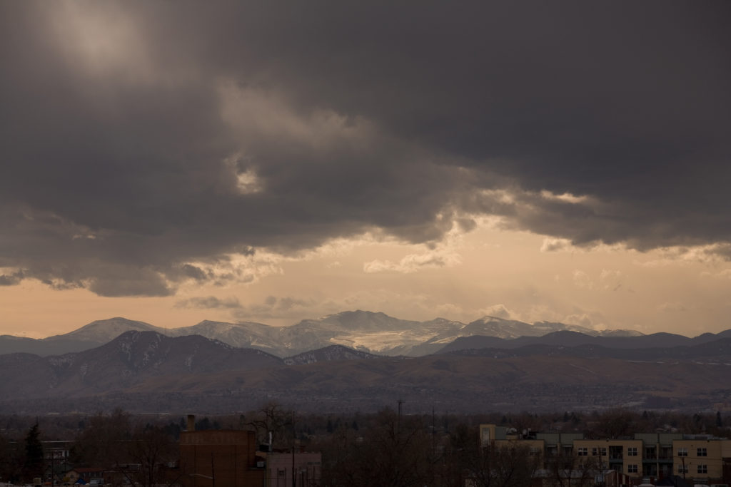 Mount Evans sunset - March 12, 2011