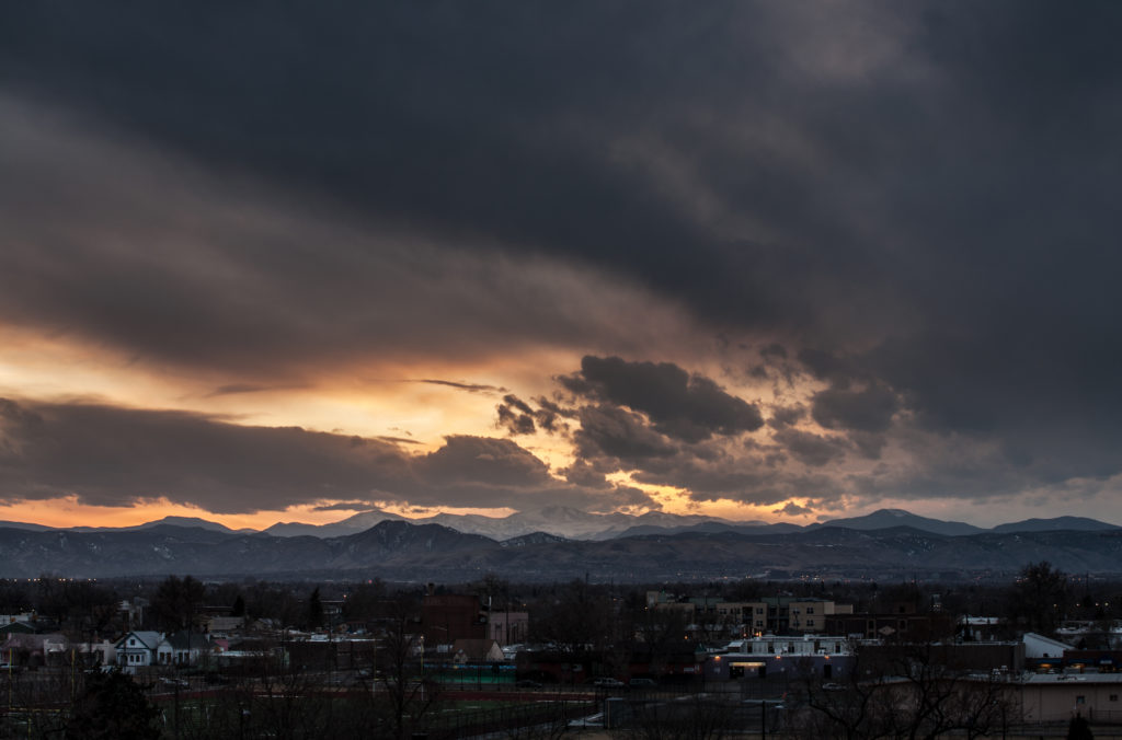 Mount Evans sunset - March 12, 2011