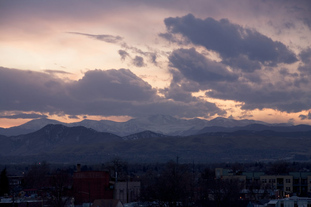 Mount Evans sunset - March 12, 2011