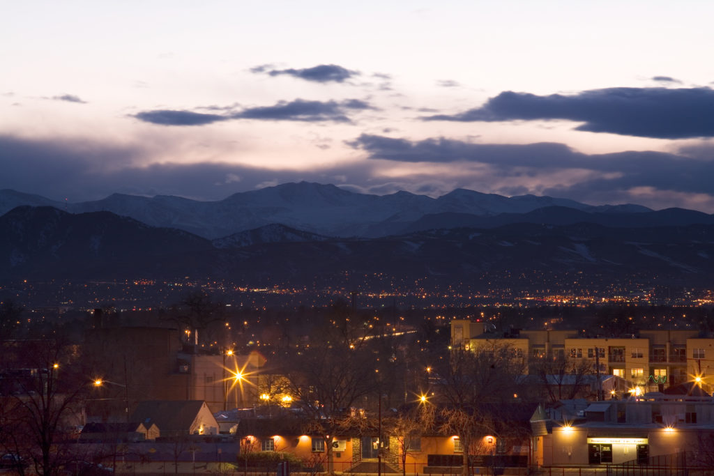 Mount Evans sunset - March 13, 2010