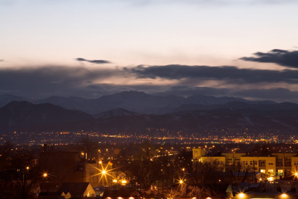 Mount Evans sunset - March 13, 2010