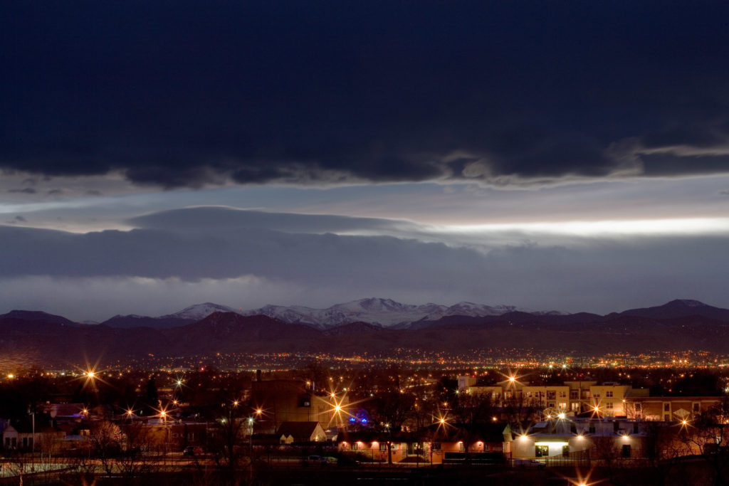 Mount Evans sunset - March 14, 2011