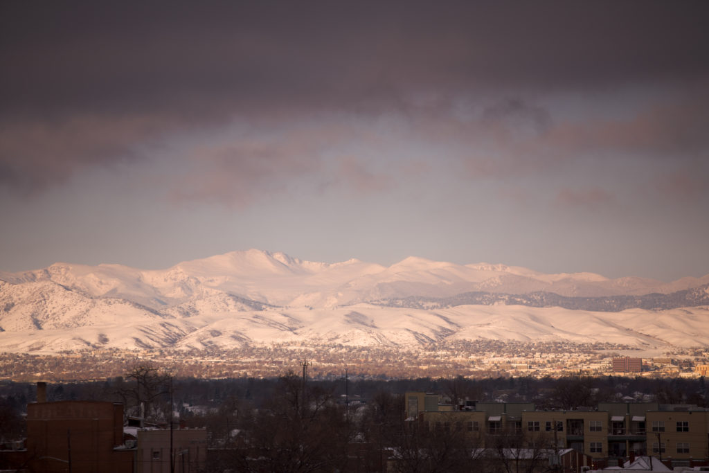 Mount Evans sunrise - March 20, 2010