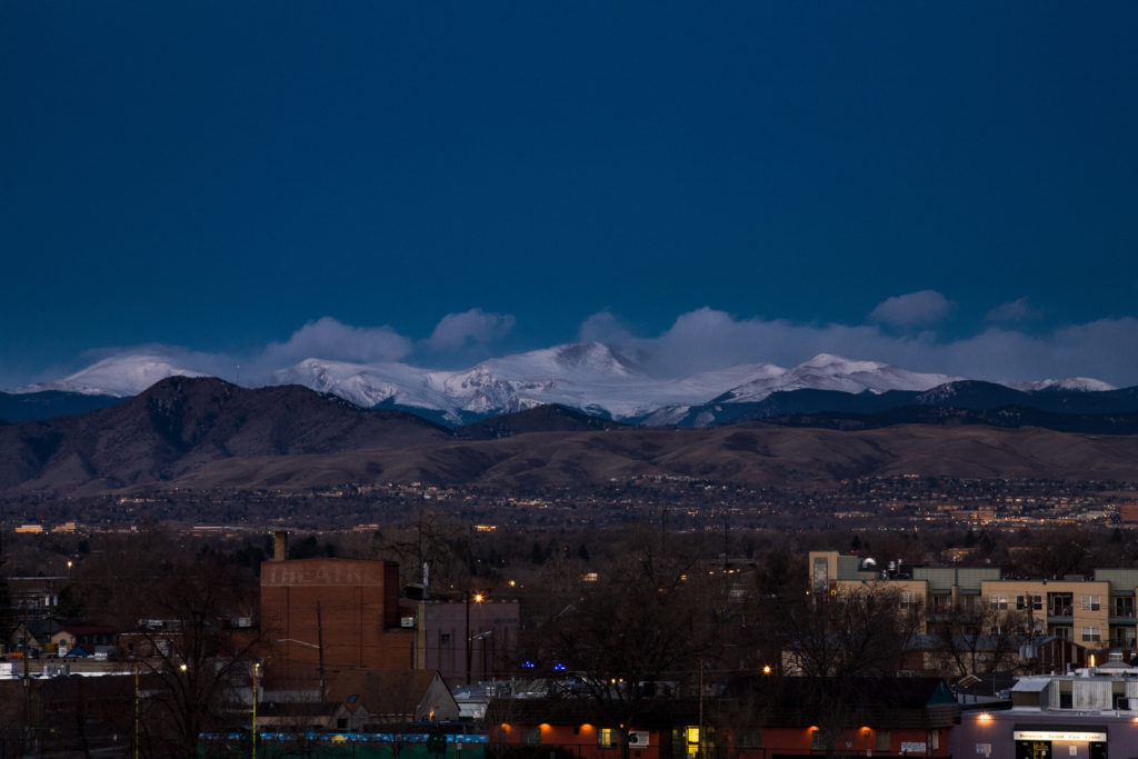 Mount Evans sunrise - March 22, 2011