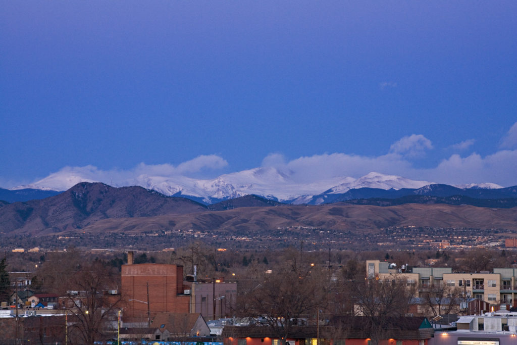 Mount Evans sunrise - March 22, 2011