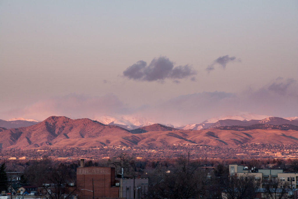 Mount Evans sunrise - March 22, 2011