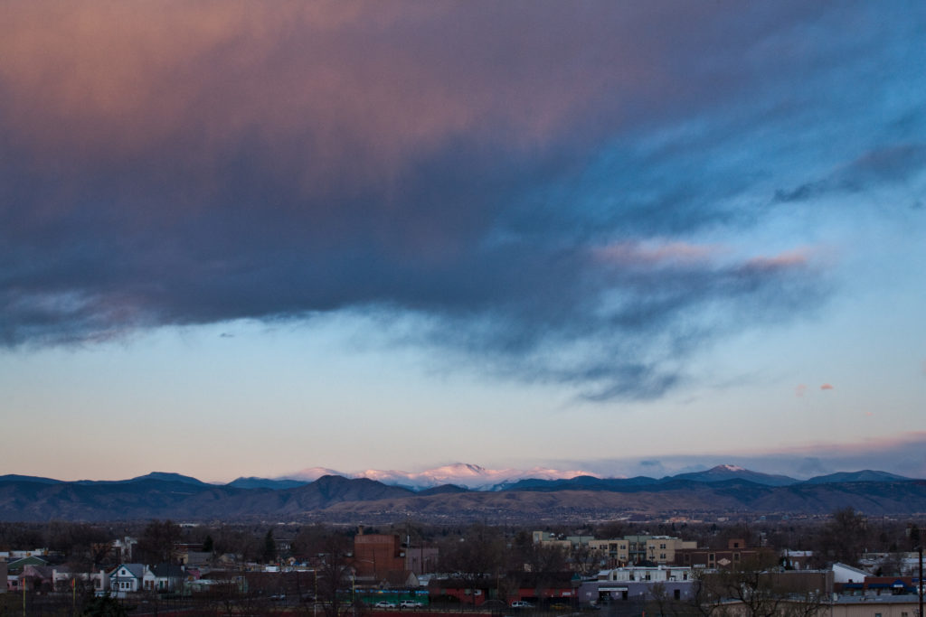 Mount Evans sunrise - March 29, 2011