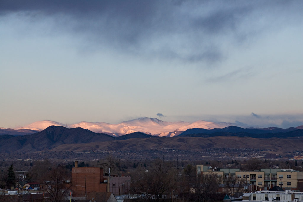 Mount Evans sunrise - March 29, 2011