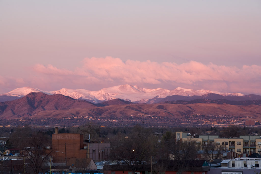 Mount Evans sunrise - April 1, 2011