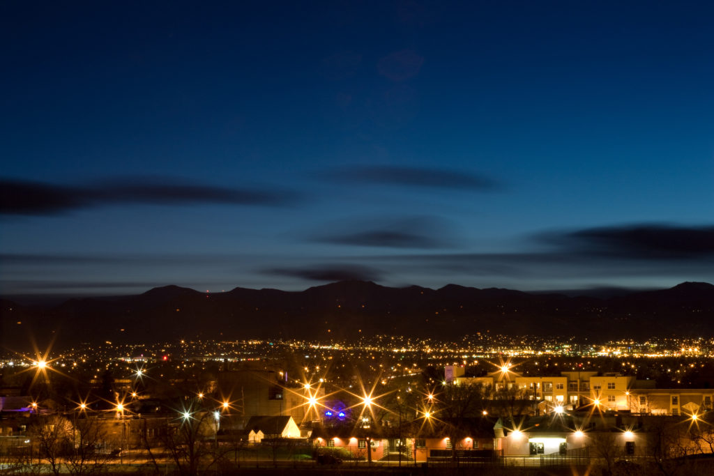 Mount Evans after sunset - April 4, 2011