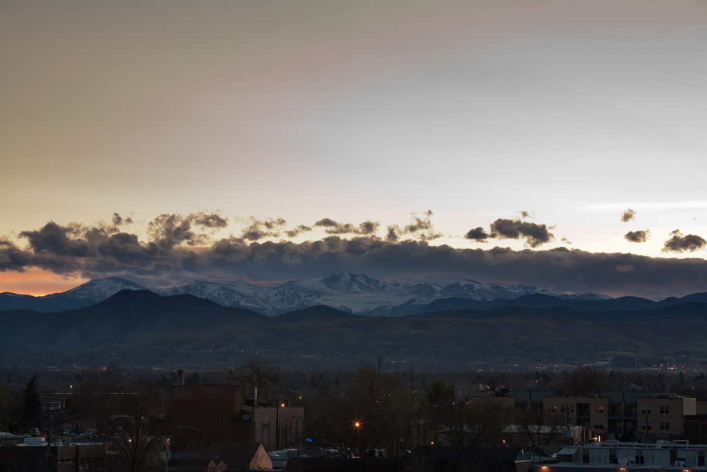 Mount Evans after sunset - April 5, 2011