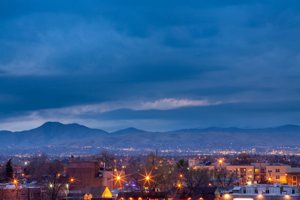 Mount Evans after sunset - April 6, 2011