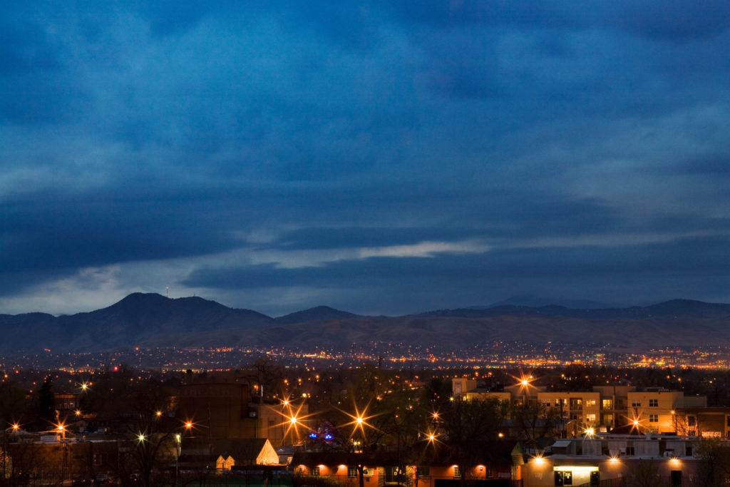 Mount Evans at night - April 6, 2011