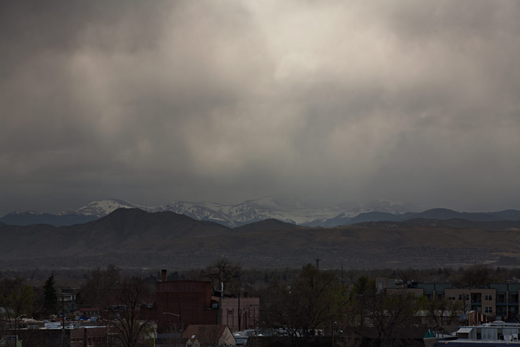 Storm over Mount Evans - April 9, 2011