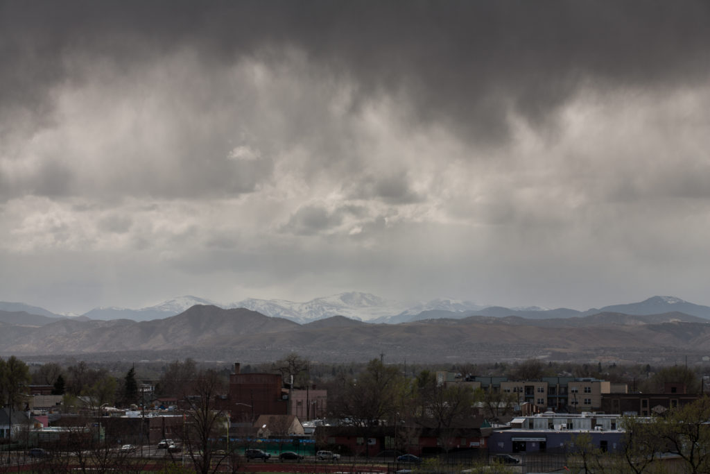 Mount Evans sunset storm - April 9, 2011