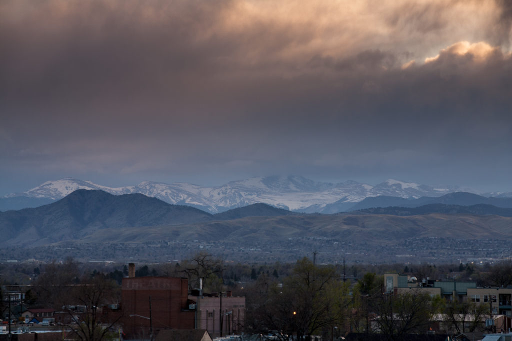 Mount Evans sunset - April 9, 2011