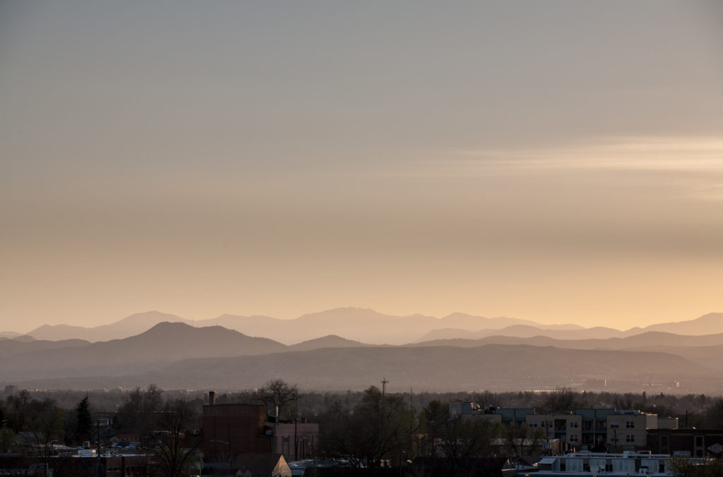 Mount Evans sunset - April 15, 2011