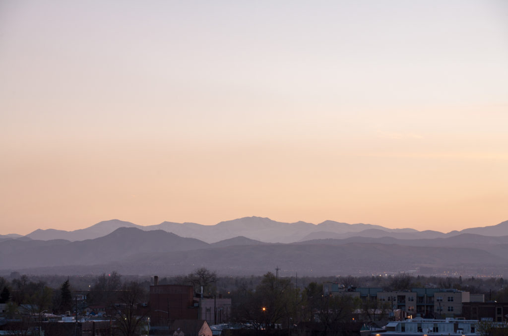 Mount Evans sunset - April 15, 2011