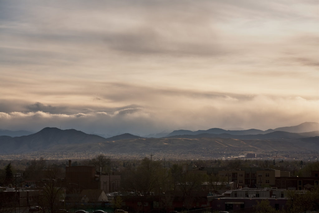 Mount Evans sunset - April 19, 2011