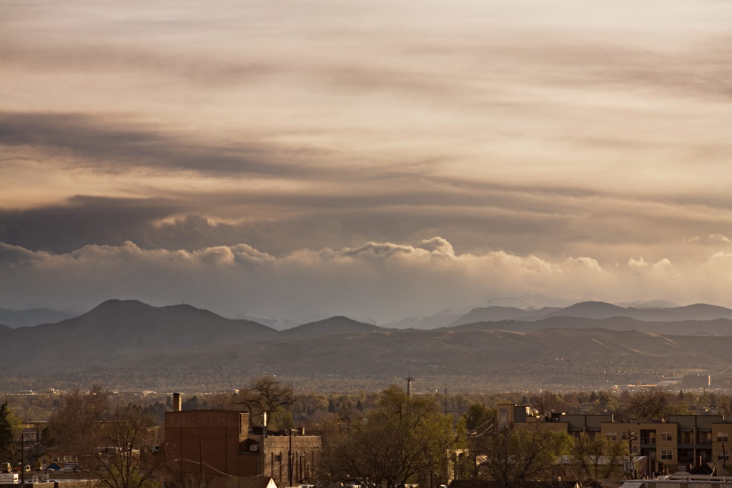 Mount Evans sunset - April 19, 2011