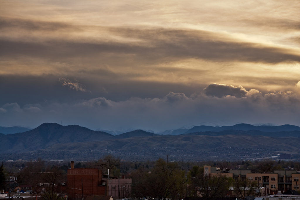 Mount Evans sunset - April 19, 2011