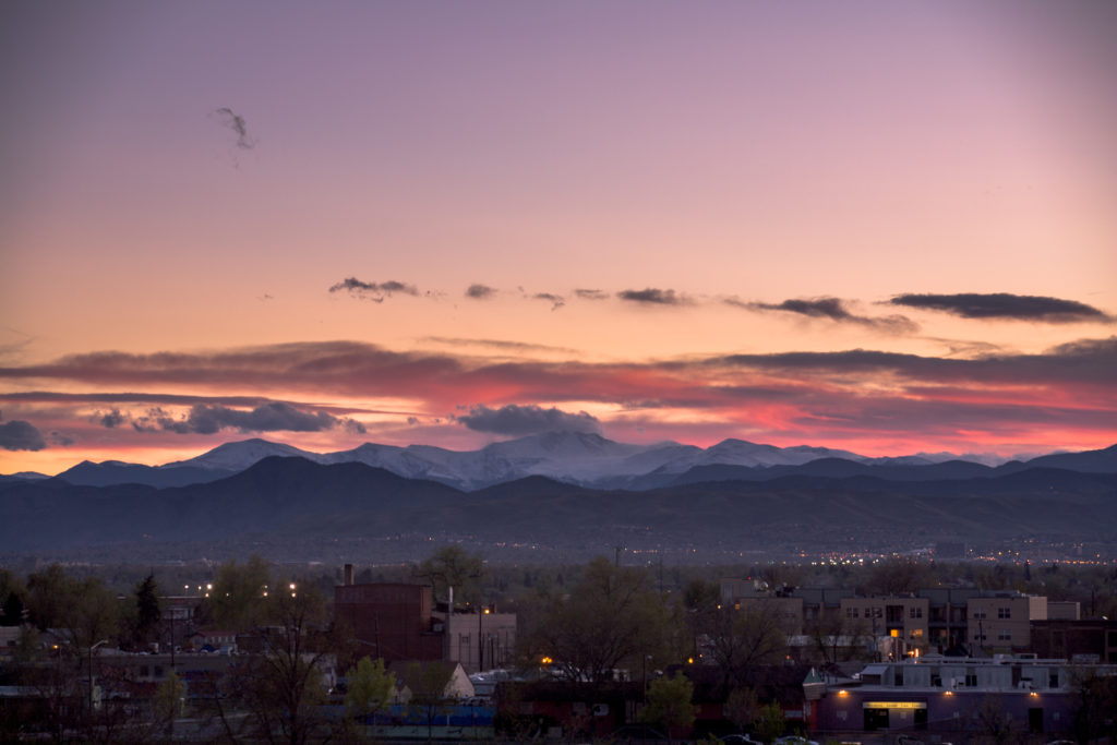 Mount Evans sunset - May 3, 2010