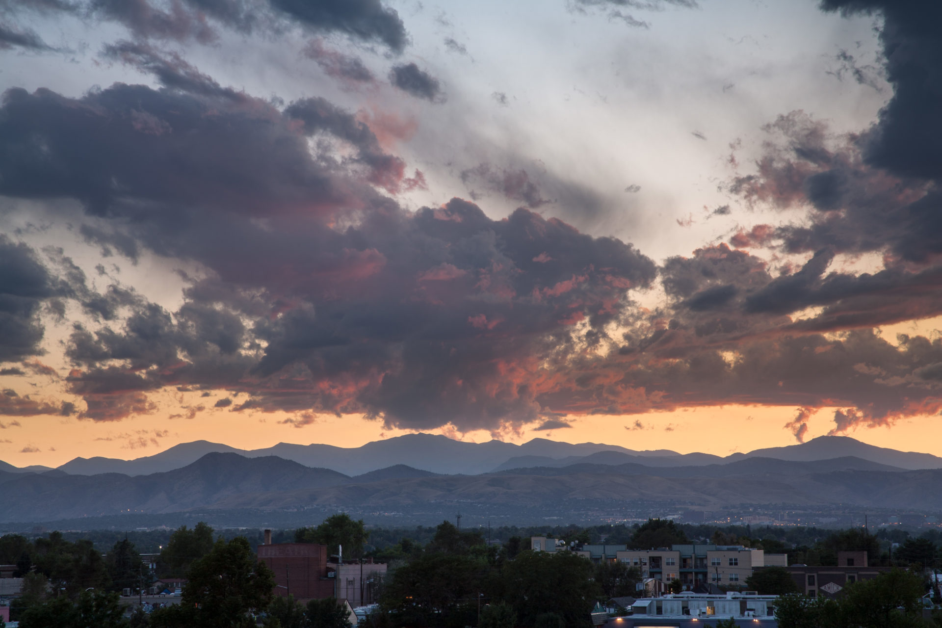 Mount Evans sunset - August 31, 2010