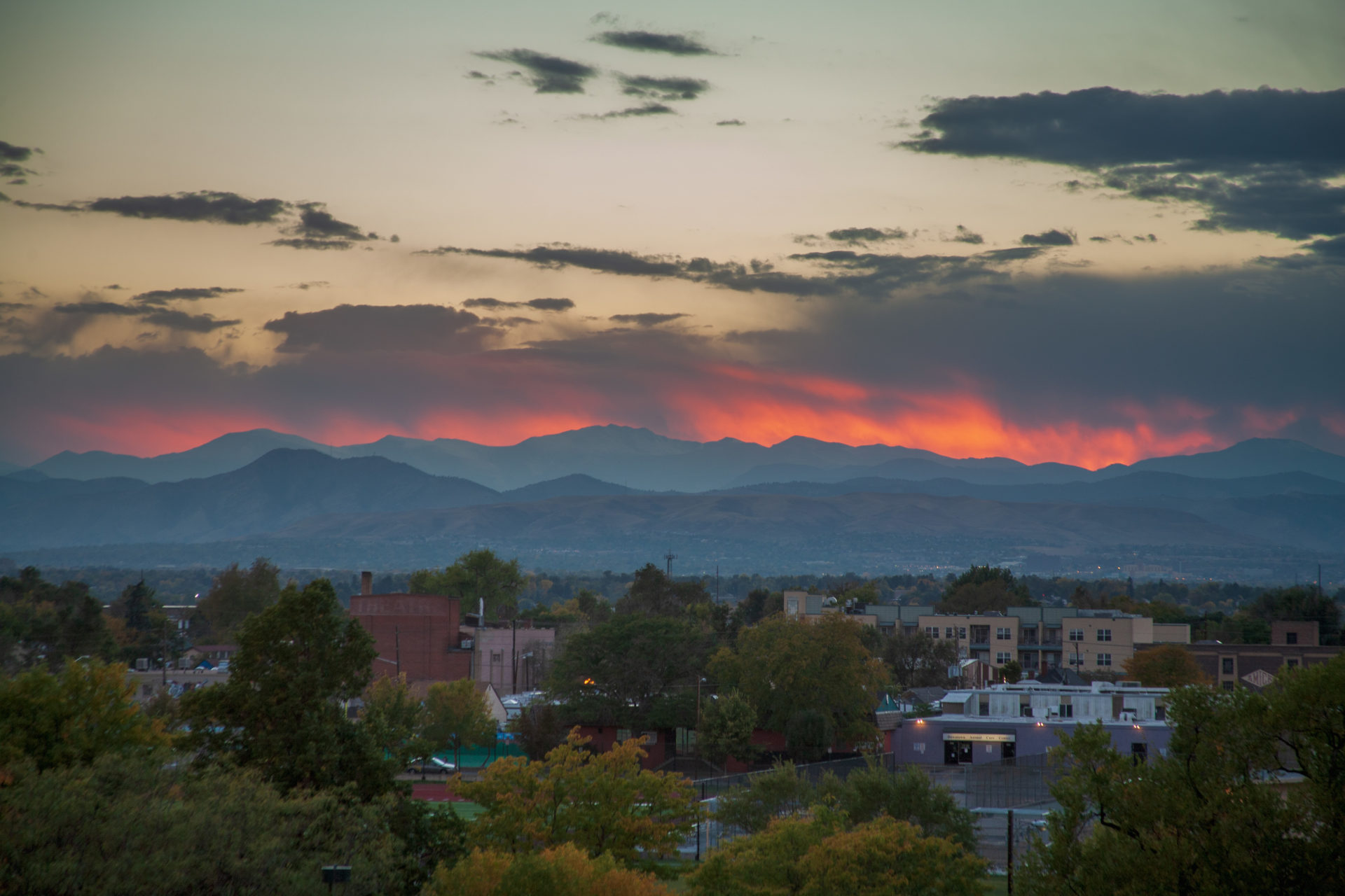 Mount Evans sunset - October 16, 2010