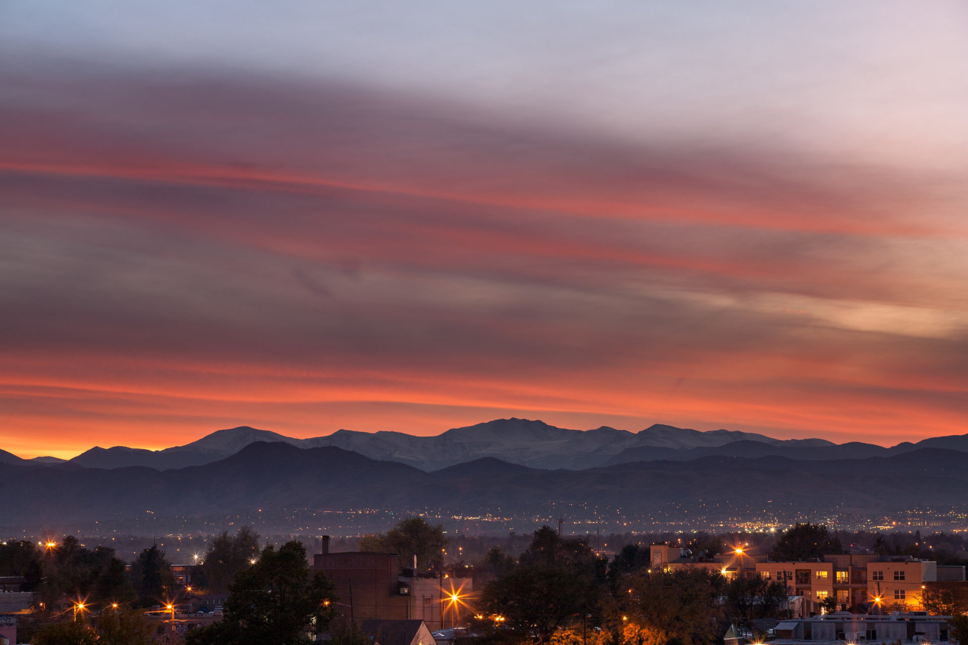 Mount Evans sunset - October 28, 2010