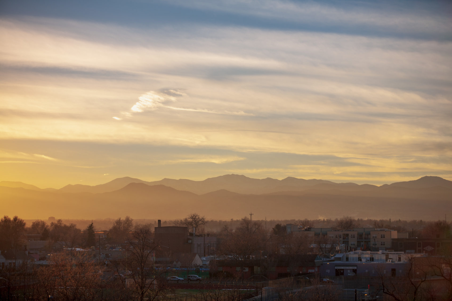 Mount Evans sunset - November 27, 2010